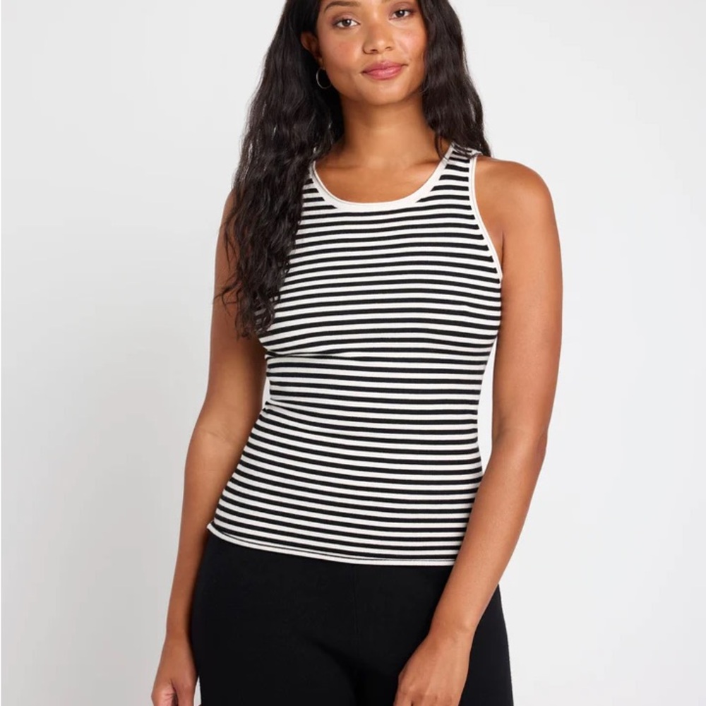 Women's Splendid X @Cellajaneblog stripe sweater tank. Limited edition piece.